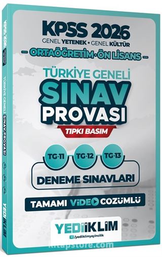 2026 KPSS Ortaöğretim Ön Lisans GY-GK Türkiye Geneli Sınav Provası Tıpkı Basım 11-12-13 Deneme Sınavları Tamamı Video Çözümlü