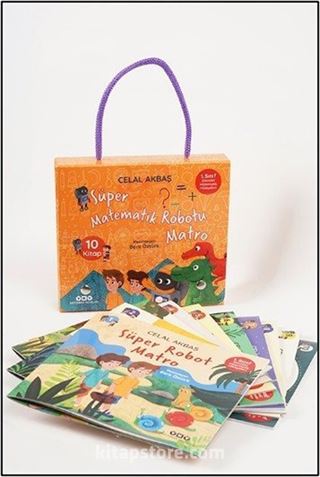 Süper Matematik Robotu Matro 1. Sınıf Etkinlikli Matematik Hikayeleri Eğitim Seti (10 Kitap)
