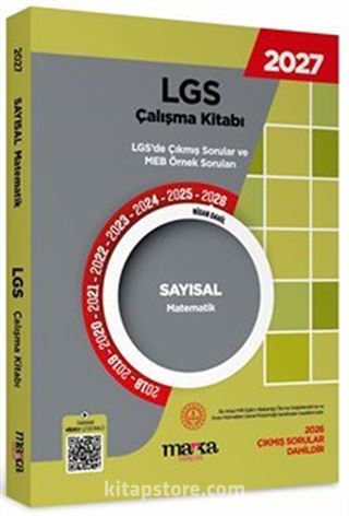 2027 MEB LGS Sayısal Matematik Çalışma Kitabı Çıkmış Sorular ve Örnek Sorular Video Çözümlü