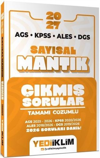2027 AGS KPSS ALES DGS Sayısal Mantık Tamamı Çözümlü Çıkmış Sorular