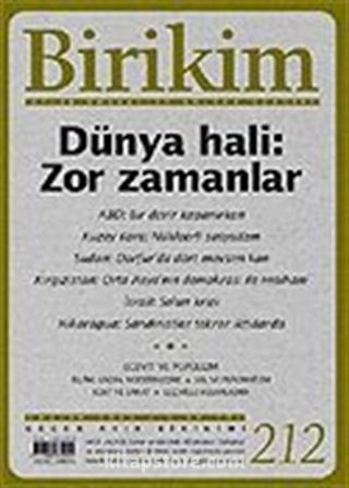 Birikim / Sayı: 212 Yıl: 2006 / Aylık Sosyalist Kültür Dergisi