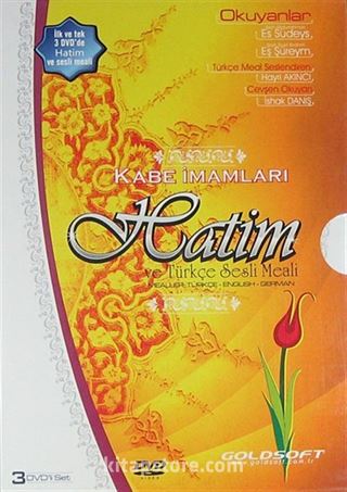 Hatim DVD Seti - Kabe İmamları İlk ve Tek:3 DVD Disk de Hatim+Sesli Meal+Cevşen+ 4 Ayrı Meal Bir Arada