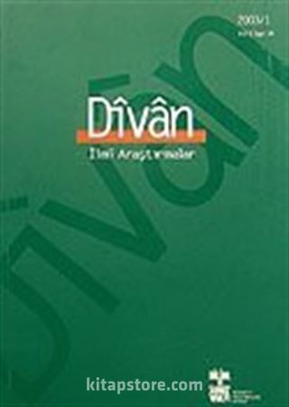 Divan/ İlmi Araştırmalar Sayı:14/Yıl:8/2003/1