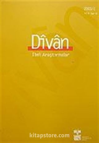 Divan/ İlmi Araştırmalar Sayı:15 Yıl:8 2003/2